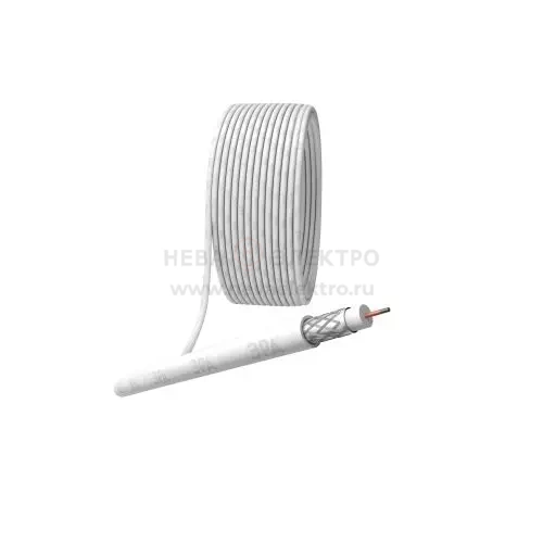 Кабель коаксиальный RG-6U CCS/оплетка Al 48% PVC 75Ом бел. (м) RL-48-PVC100 Simple Эра Б0044596