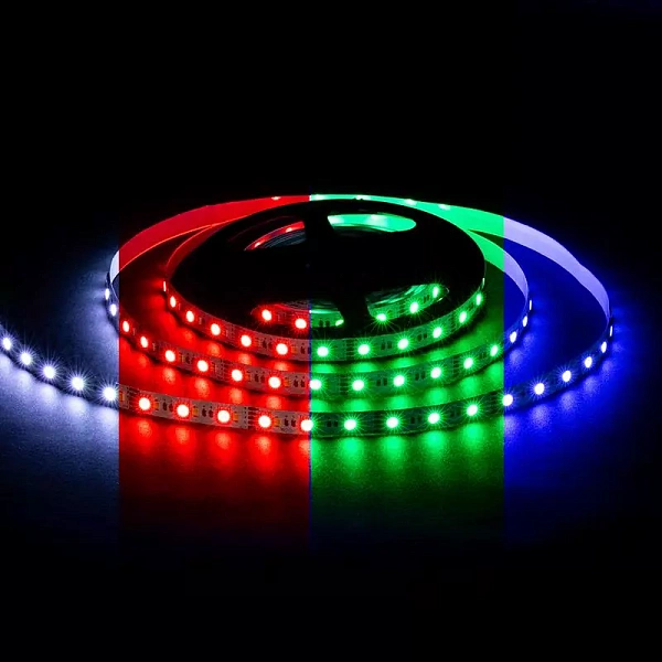 Лента светодиодная 12В 10Вт/м RGBW smd5050+2835 120д/м IP20 подложка 10мм (уп.5м) OGM LSE-272