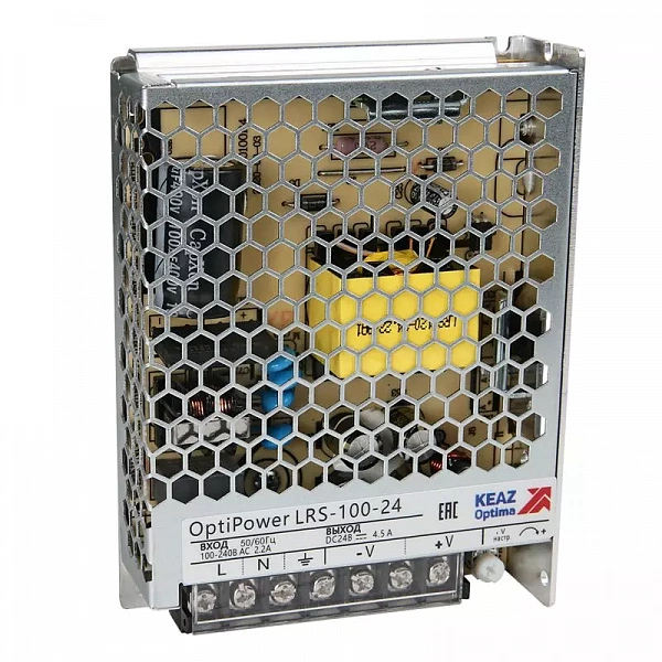 Блок питания панельный OptiPower LRS 100-24 4.5A КЭАЗ 328879