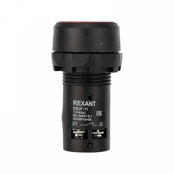 Кнопка EB22 возвратная зел. NO+NC 300В Rexant 36-5531