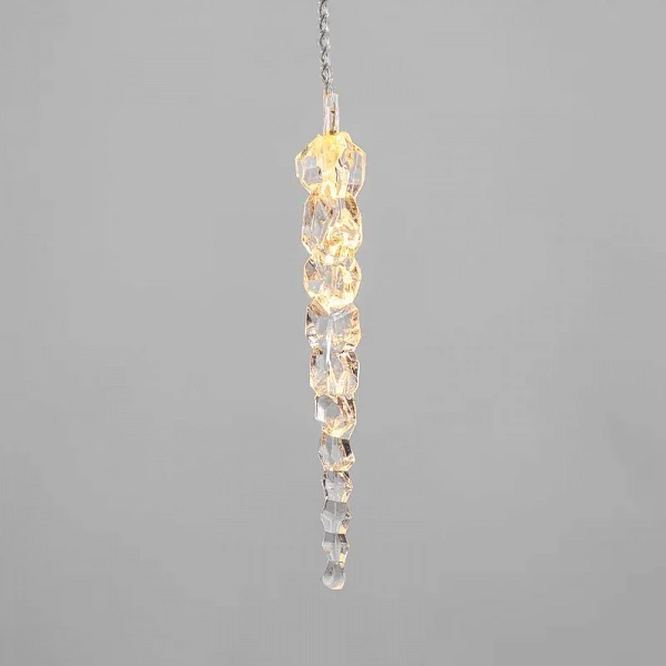 Гирлянда светодиодная "Айсикл" (бахрома) "Сосульки" 1.5х0.25м 10LED тепл. бел. 0.51Вт IP20 провод прозр. Neon-Night 303-067
