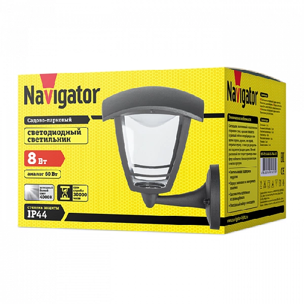 Светильник 61 617 NOF-P01-8-4K-BL-IP44-LED Navigator 61617