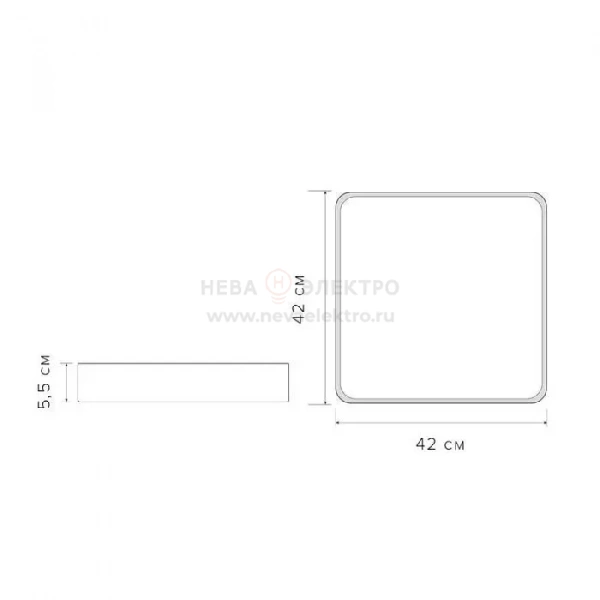Светильник светодиодный декоративный PPB Scandic-S 54Вт 4000К IP20 настенно-потолочный бытовой GR JazzWay 5037274