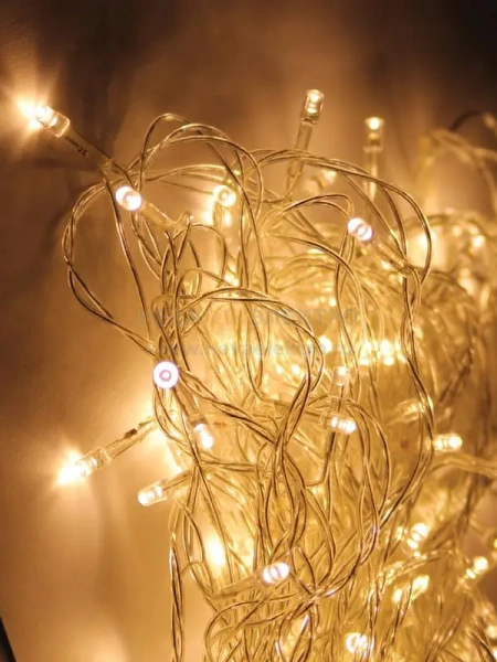 Гирлянда светодиодная 400LED провод 41.5м (40+1.5) тепл. бел. IP44 220В КОСМОС KOC_GIR400_RGB