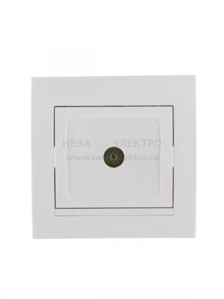 Розетка телевизионная оконечная TV СП Deriy 16А IP20 бел./бел. LEZARD 702-0202-130