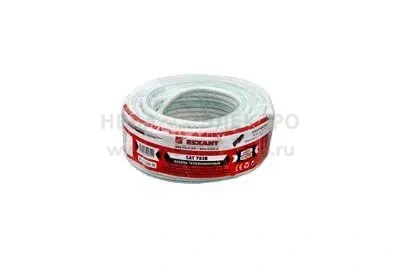 Кабель SAT 703B+Cu/Al/Cu (75%) 75Ом Б (уп.20м) Rexant 01-2431-20