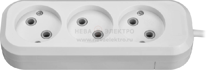Удлинитель 3х3м без заземл. 10А IP20 90508 OPE-S-03-300-X-2х1 ОНЛАЙТ 90508