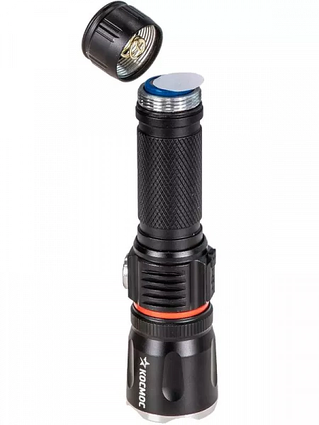 Фонарь ручной аккум. 4Вт T6LED/Li-ion18650 1200мА.ч алюм. КОСМОС KOC811Lit