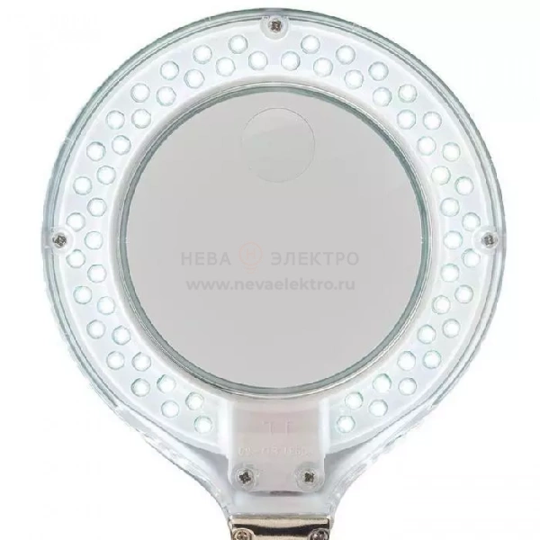 Лупа настольная 3D+12D с подсветкой 40 SMD LED d100мм бел. Rexant 31-0243