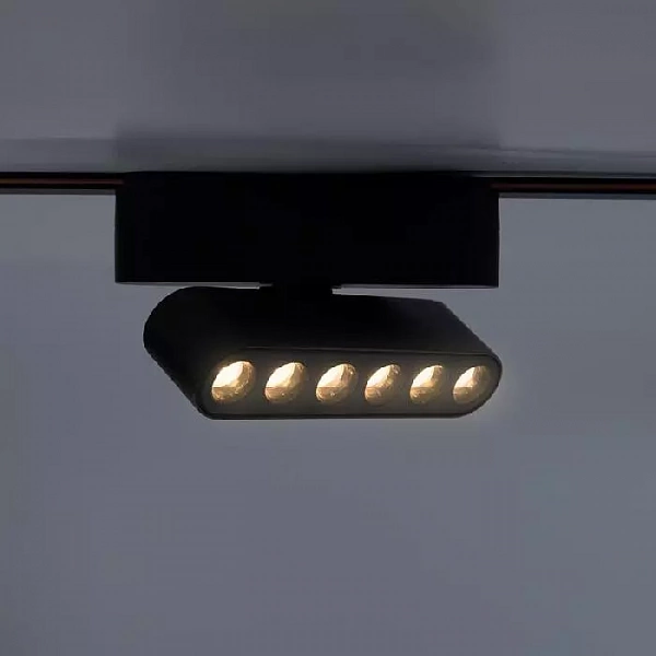 Светильник светодиодный трековый MTR16 1306R 6Вт 3000К IP20 spot 36град. BL низковольтный черн. Pro JazzWay 5056954