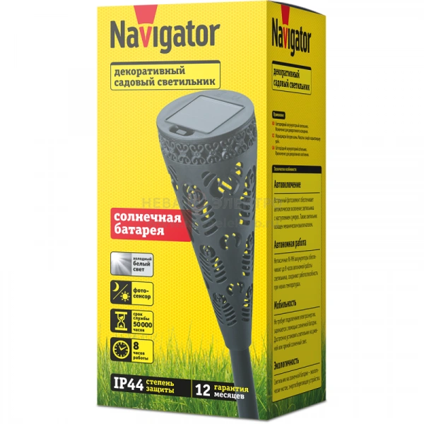 Светильник декоративный садовый NSL-16 на солнечн. батарее Navigator 93223