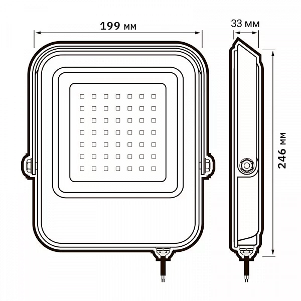 Прожектор светодиодный PFL-V 100Вт 6500К IP65 ДО Pro JazzWay 5039759