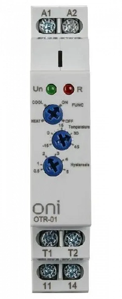 Реле температурное OTR-01 1 конт. 24-240В AC/DC ONI OTR-01-ACDC24-240V