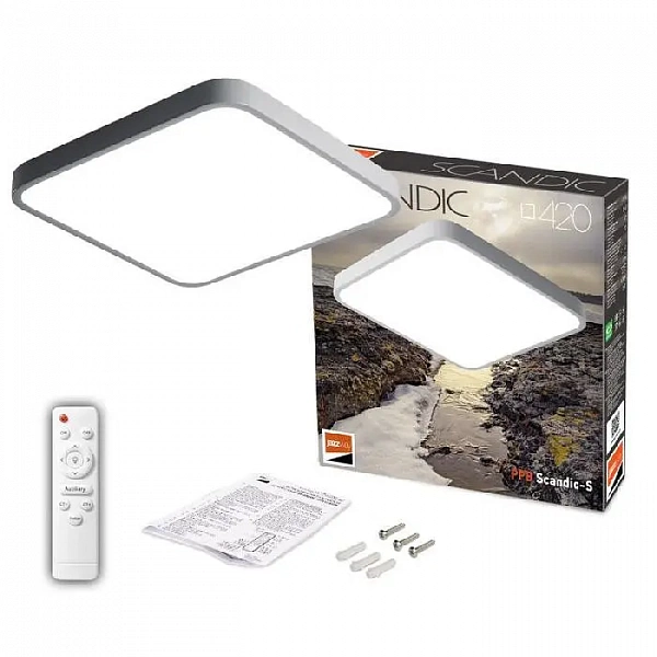 Светильник светодиодный декоративный PPB Scandic-S DIM 72Вт 3000-6500К IP20 настенно-потолочный бытовой диммир. GR JazzWay 5037250