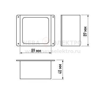 Светильник светодиодный PPL 089/G OPAL 9Вт 6500К IP40 89х89х40мм GREY ДВО/ДПО домино в потолок Грильято Pro JazzWay 5060210