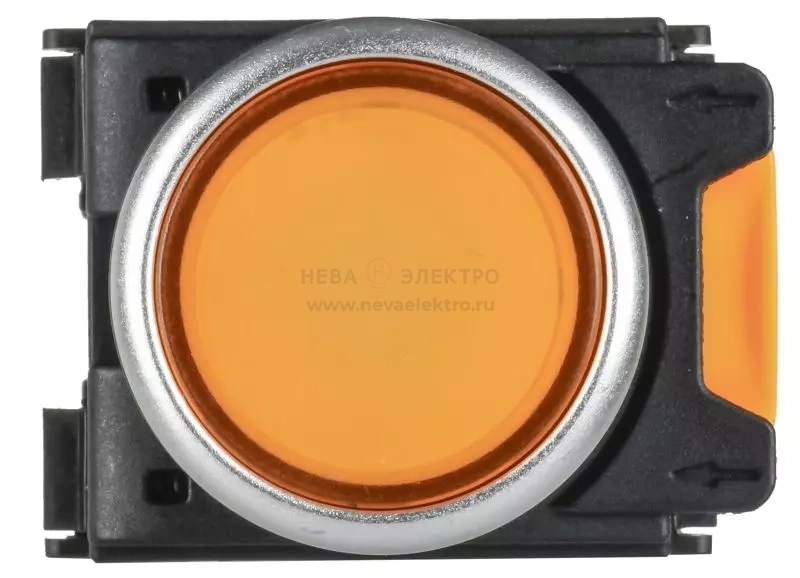 Кнопка d22мм 1НО+1НЗ MASTER с подсветкой и фиксацией желт. IEK MI-BT60-11TD-3-11-K05