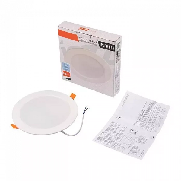 Светильник светодиодный PLED DL6 WH Downlight 15Вт 6500К IP40 ДВО встраив. Pro JazzWay 5036352