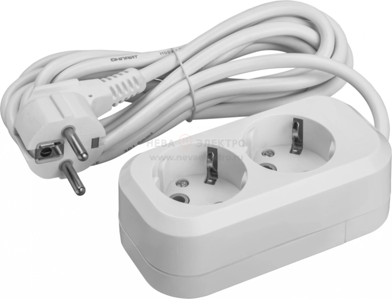 Удлинитель 2х5м с заземл. 16А IP20 90514 OPE-S-02-500-Е-3х1 ОНЛАЙТ 90514