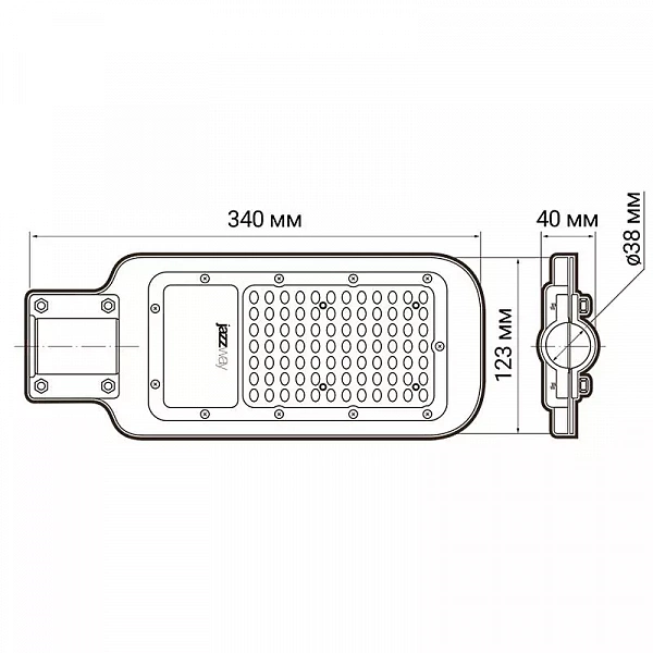 Светильник светодиодный PSL 07 30Вт 5000К IP65 180-260В AC ДКУ уличный JazzWay 5041035