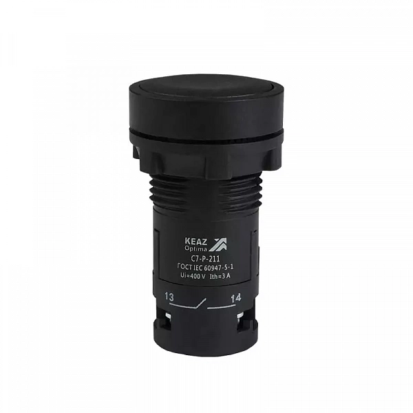 Кнопка OptiSignal Compact D22 С7-P-211 черн. 1НО+1НЗ XB7NA25 КЭАЗ 362043