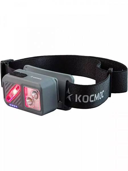 Фонарь налобный 2х2Вт XPG 3х1Вт SMD/Li-po1200мА.ч ABS пластик магниты и крюк КОСМОС KOC850Lit