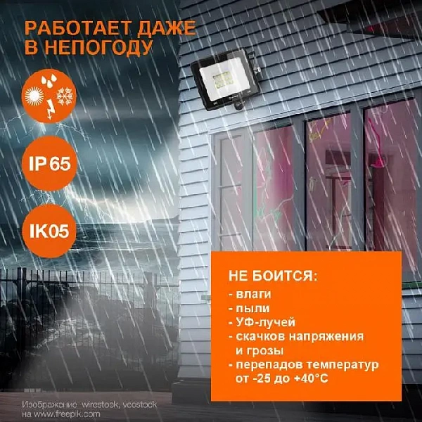 Прожектор светодиодный 150Вт 4000К IP65 13500лм ДО LEDVANCE 4058075709416